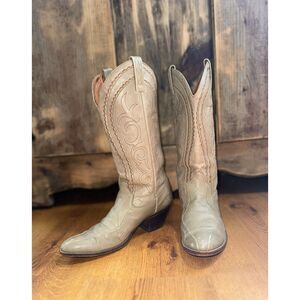 Dan Post Cream Heeled Boots